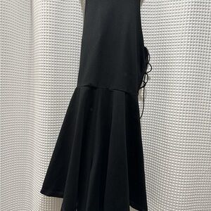 POPFLEX Lace Up Black Sleeveless Romper